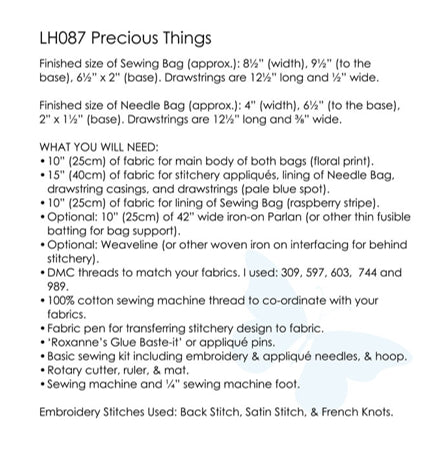 Precious Things Sewing & Needle Bags | Sewing Pattern