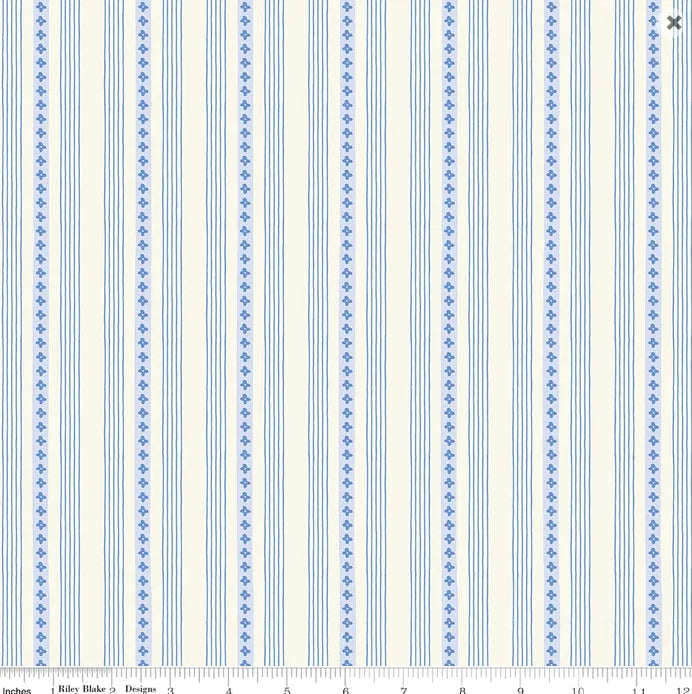 Penelope Stripes in Cream | Mind's Eye - Riley Blake Designs | Cotton | 25cm