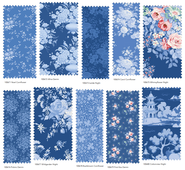 Tilda Something Blue *PREORDER* | Fat Eighth Bundle of 20
