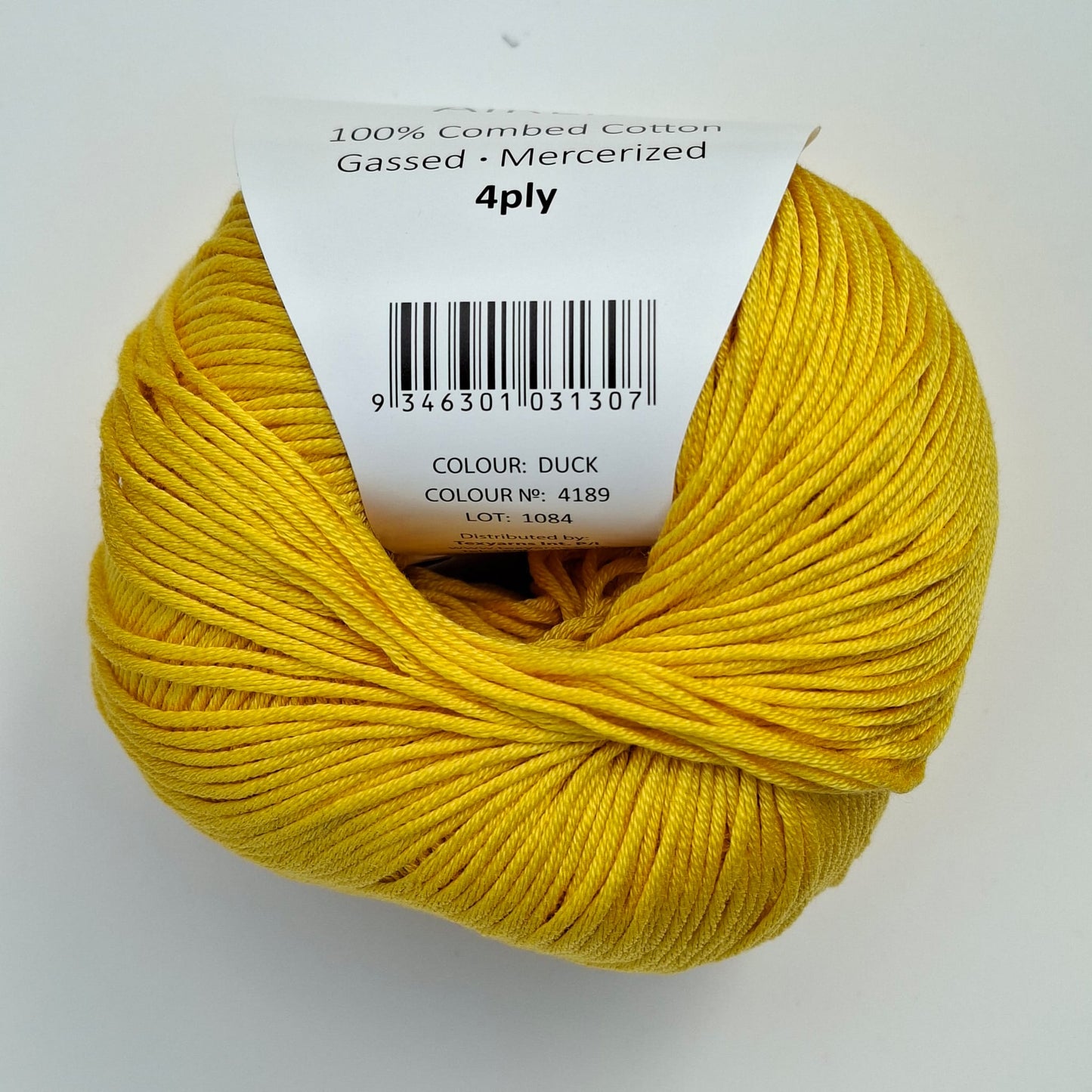 Bellissimo Airlie | 4 Ply Cotton Yarn 50g | Duck Yellow