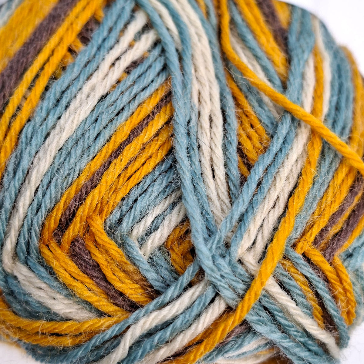 Fiddlesticks Harlequin 4 Ply Sock Yarn - Turquoise Self Striping
