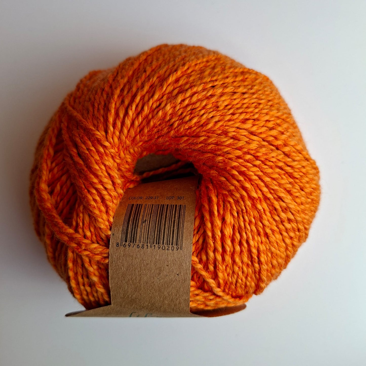 Fibra Natura Papyrus | 8 Ply Cotton & Silk Yarn 50g | Citrus Orange 229-31