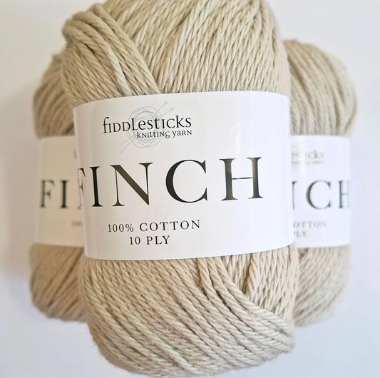 Fiddlesticks Finch | 10 Ply Aran Combed Cotton Yarn | Jute