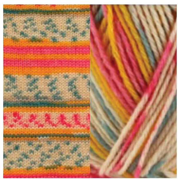 Fiddlesticks Harlequin 4 Ply Sock Yarn - Orange Self Striping