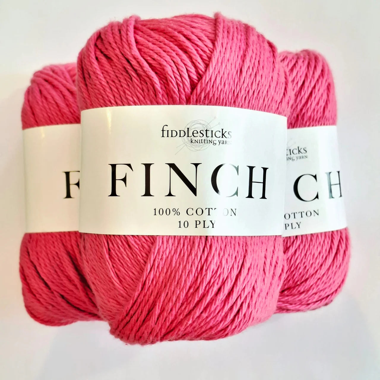 Fiddlesticks Finch | 10 Ply Aran Combed Cotton Yarn | Fuchsia