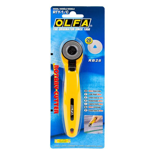 Olfa 28mm Mini Rotary Cutter - Tungsten Steel Blade