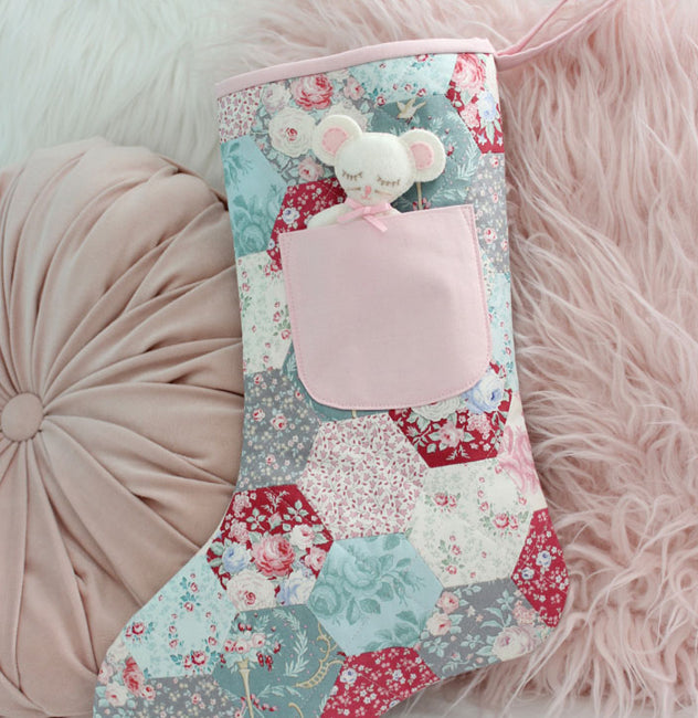 Night Before Christmas Quilted Stocking | Sewing Pattern & EPP Papers
