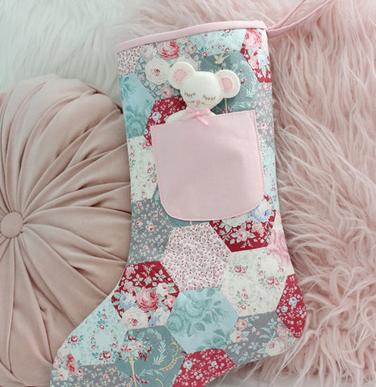 Night Before Christmas Quilted Stocking | Sewing Pattern & EPP Papers