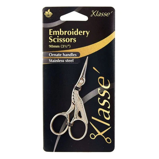 Klasse Embroidery Stork Scissors - Stainless Steel