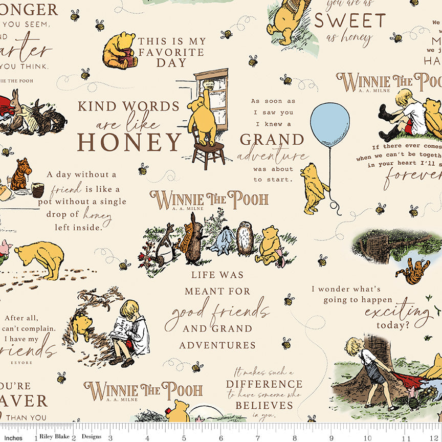 Winnie the Pooh Fat Quarter Bundle of 6 | Riley Blake Designs