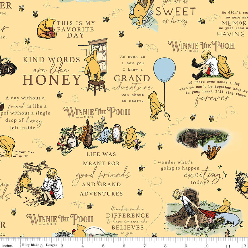 Winnie the Pooh Fat Quarter Bundle of 6 | Riley Blake Designs
