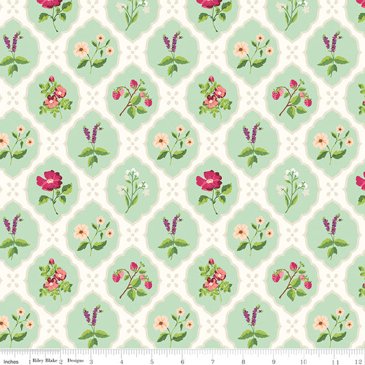 Virginia Rose | Riley Blake Designs | Wallflower Mint | Cotton | 25cm