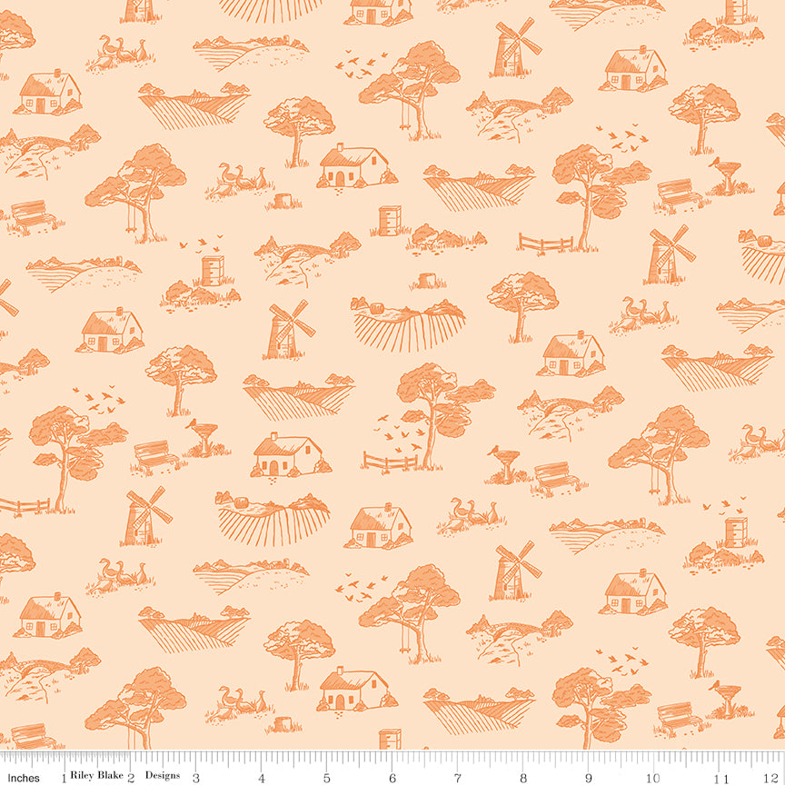 Virginia Rose | Riley Blake Designs | Toile Shell | Cotton | 25cm