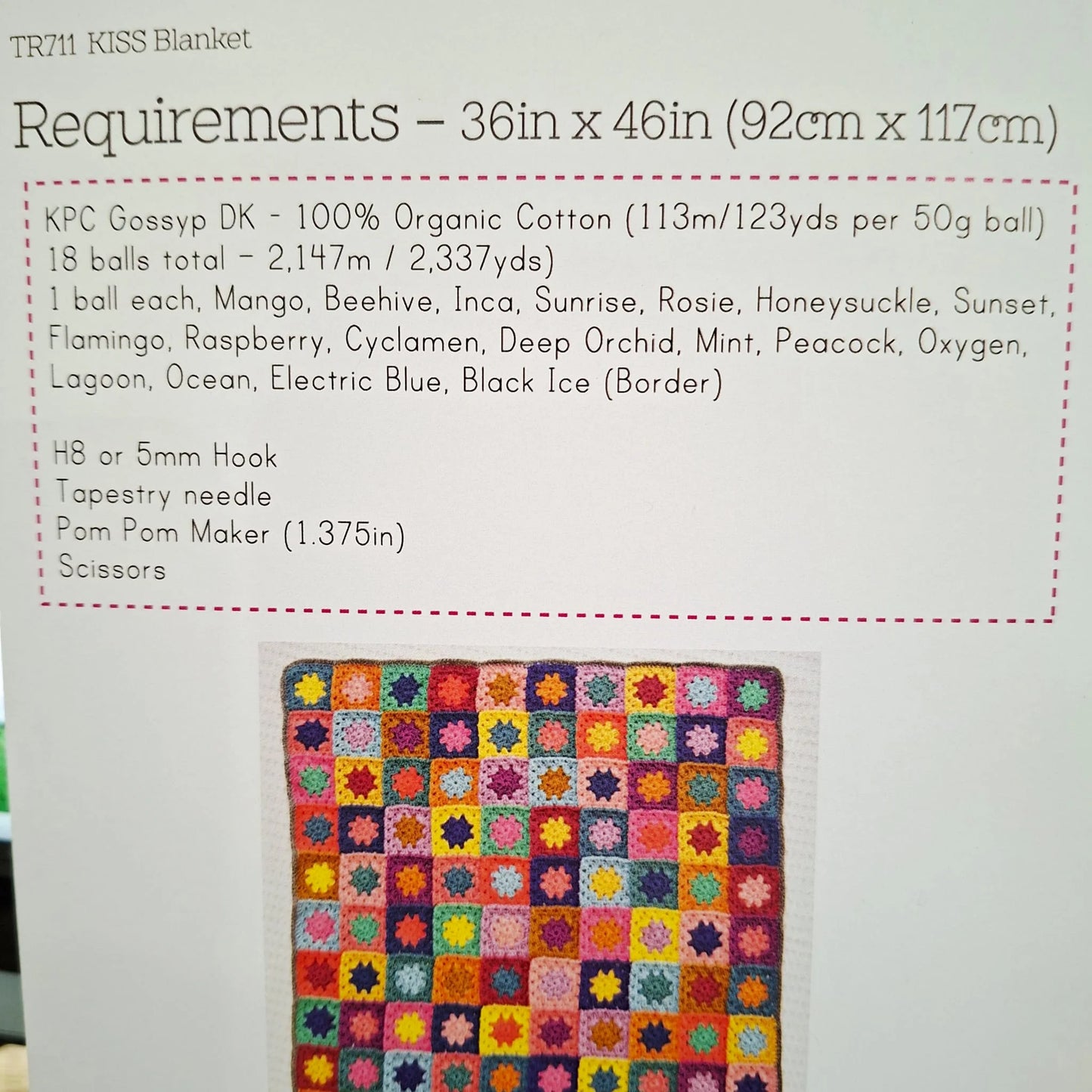 Crochet Pattern | KISS Granny Square Blanket