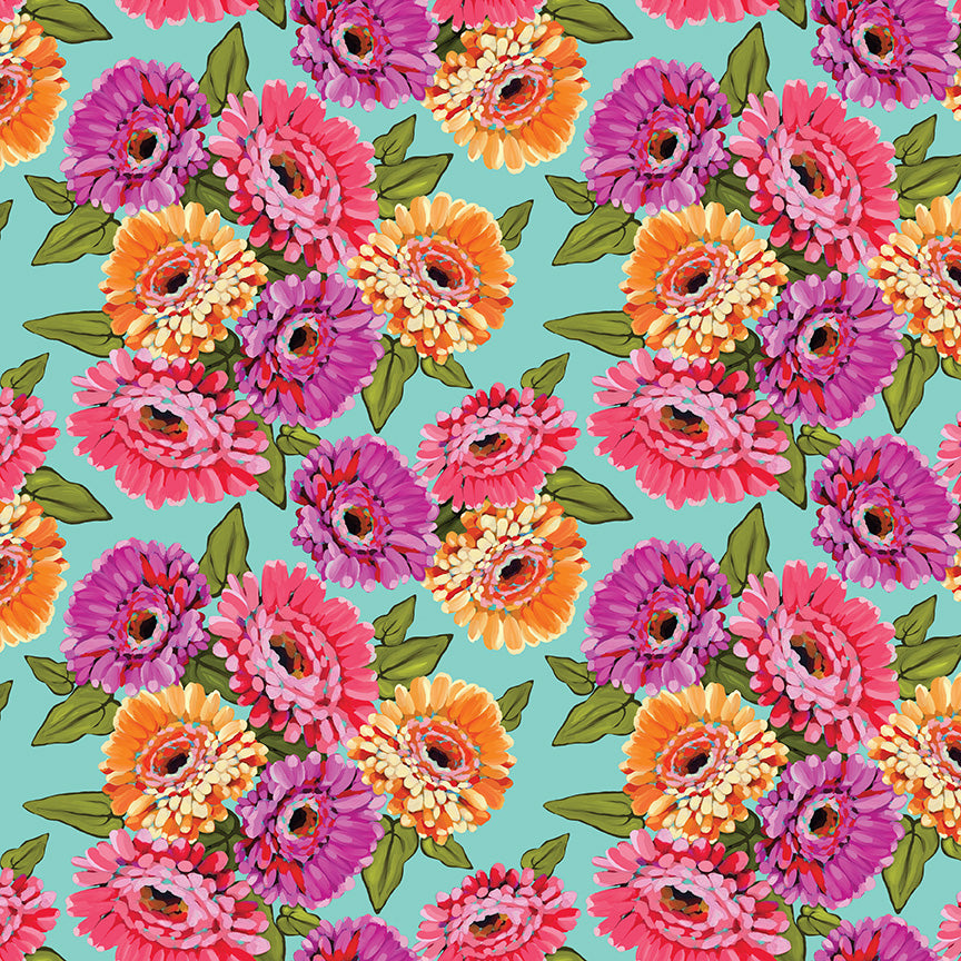 Zinnias Fat Quarters Fabric Bundle of 21 | Riley Blake Designs
