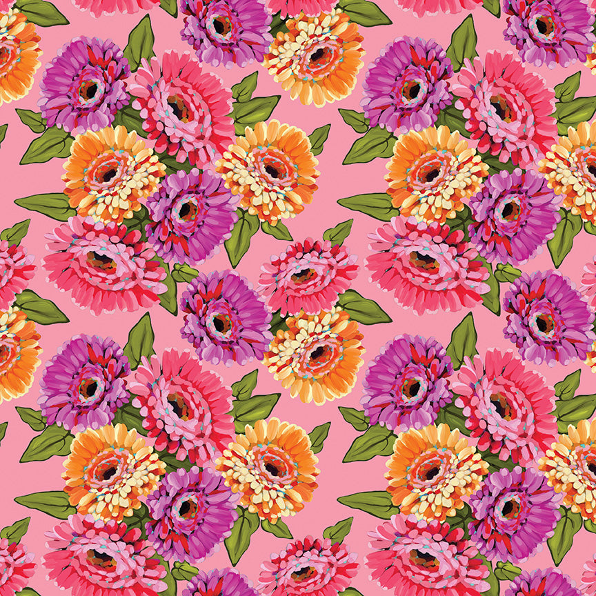 Zinnias Fat Quarters Fabric Bundle of 21 | Riley Blake Designs