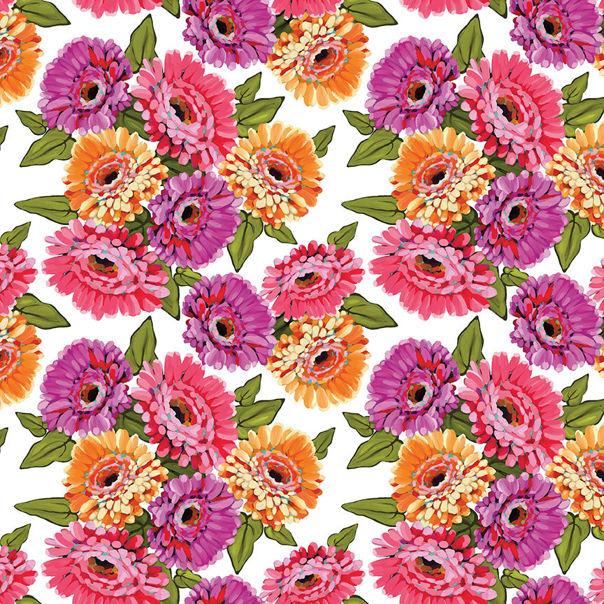 Zinnias Fat Quarters Fabric Bundle of 21 | Riley Blake Designs