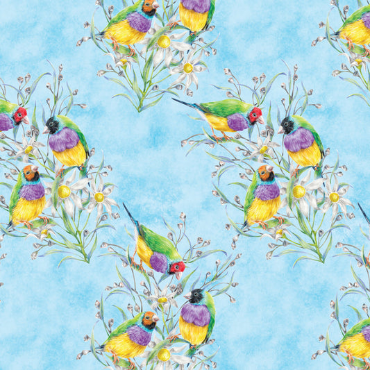 Bird Bouquets | Gouldian Finches | Cotton | 25cm