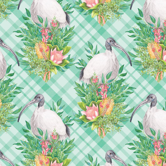 Bird Bouquets | Ibis Bin Chicken Gingham | Cotton | 25cm