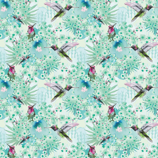 Hummingbird by Rachael King | Watercolour Hummingbirds | Cotton | 25cm