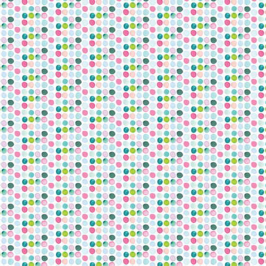 Hummingbird by Rachael King | Watercolour Dots | Cotton | 25cm