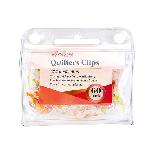 Sew Easy Quilters Clips | 60 Mini Clips 27 x 6mm