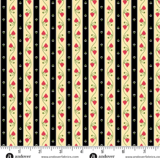 Strawberry Honey | Black Stripe | Cotton | 25cm