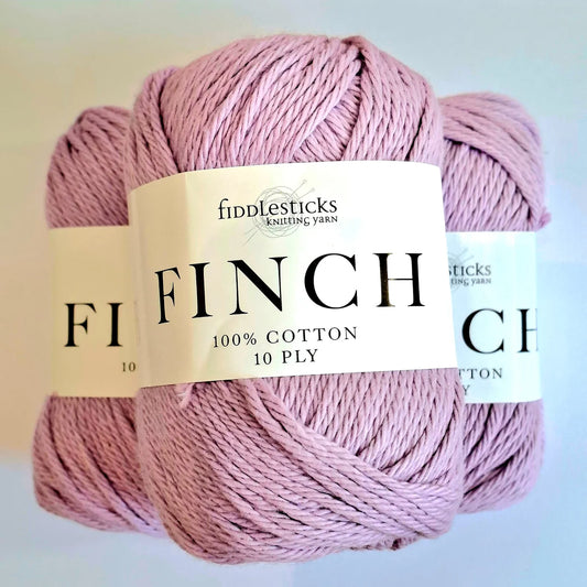 Fiddlesticks Finch | 10 Ply Aran Combed Cotton Yarn | Lavender