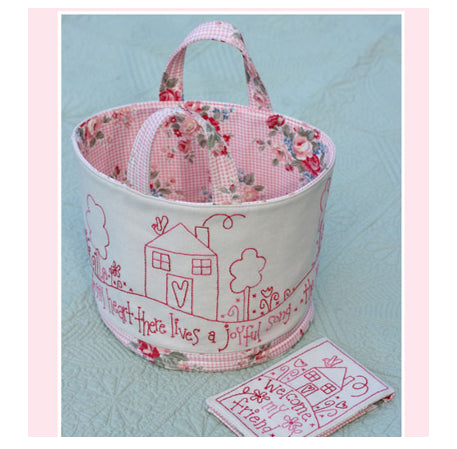Welcome Friend Sewing Caddy | Sewing Pattern with Linen Stitchery