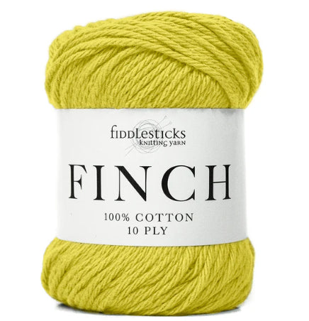 Fiddlesticks Finch | 10 Ply Aran Combed Cotton Yarn | Chartreuse