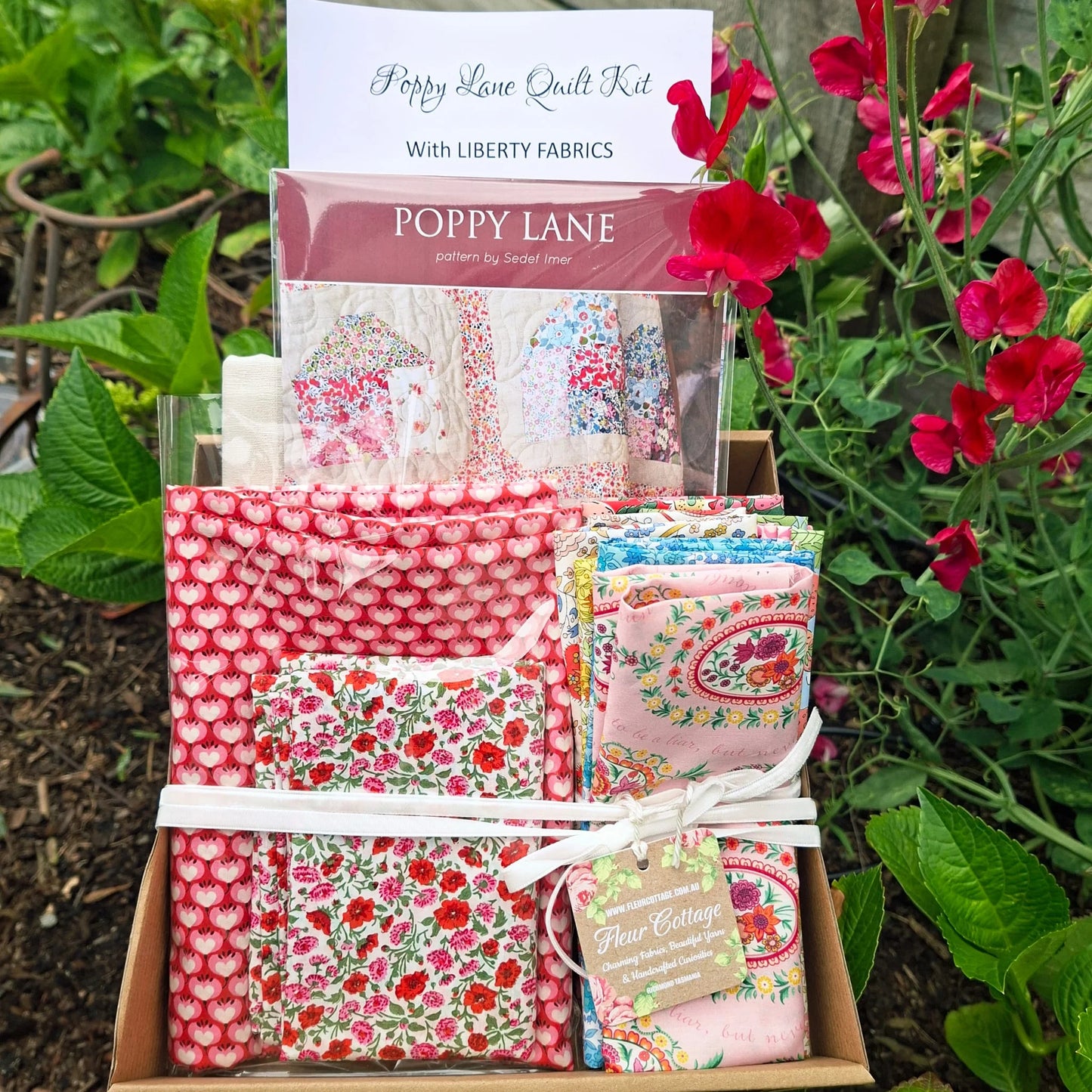 Poppy Lane Throw Quilt Kit with Pattern & Liberty Tana Lawn Fabric