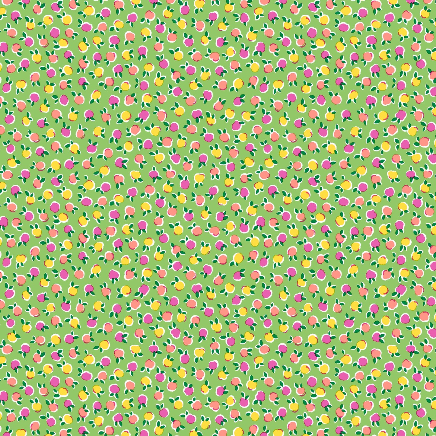 flower buds in summer tones on green background
