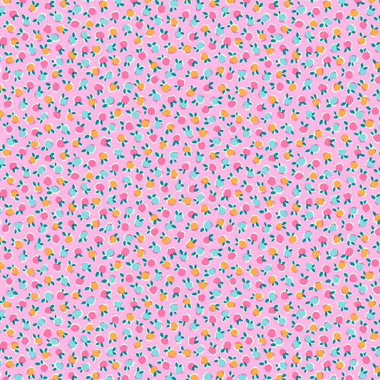spring buds in summer tones on pink background
