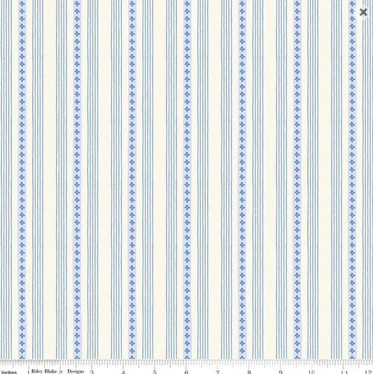 Penelope Stripes in Cream | Mind's Eye - Riley Blake Designs | Cotton | 25cm