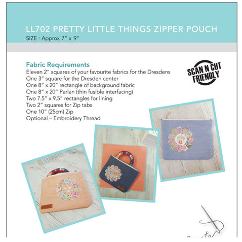 Pretty Little Things Zipper Pouch | Sewing Pattern