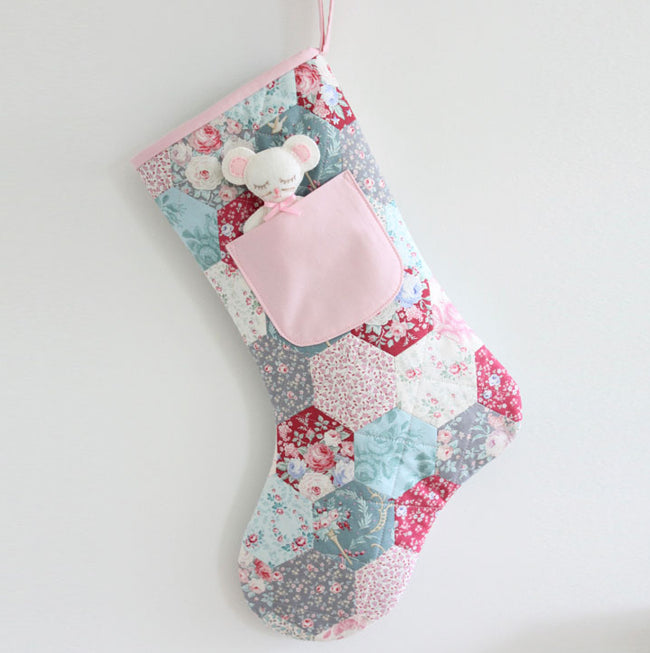 Night Before Christmas Quilted Stocking | Sewing Pattern & EPP Papers