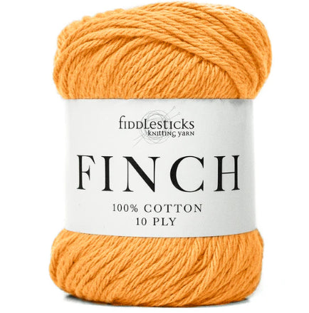 Fiddlesticks Finch | 10 Ply Aran Combed Cotton Yarn | Mandarin