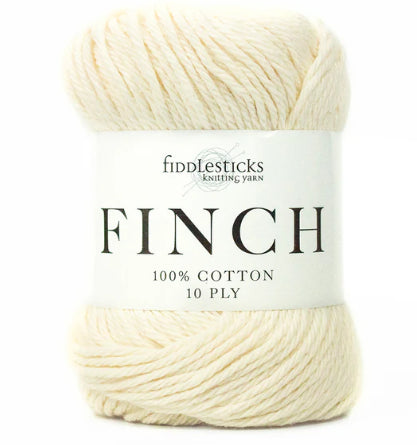 Fiddlesticks Finch | 10 Ply Aran Combed Cotton Yarn | Ecru