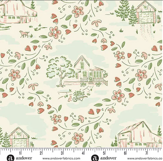 Heartland by Judy Jarvi | Heartland Clay | Cotton | 25cm