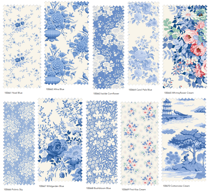 Tilda Something Blue *PREORDER* | Fat Eighth Bundle of 20