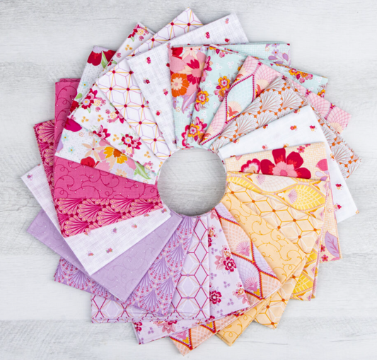 Flourish Fat Quarters Fabric Bundle of 7 | by Sue Daley for Riley Blake Designs