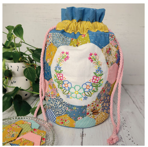 My Bouquet Dilly Bag | EPP Pattern with Papers & Linen