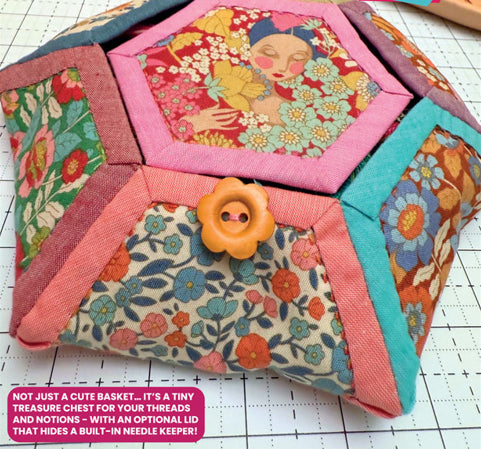 Blossie Basket | Quilt As You Go Sewing Pattern & Templates