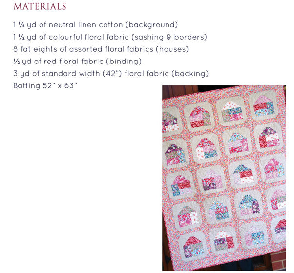Poppy Lane Throw Quilt Pattern
