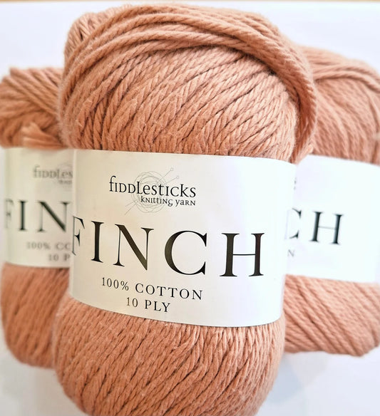 Fiddlesticks Finch | 10 Ply Aran Combed Cotton Yarn | Rose