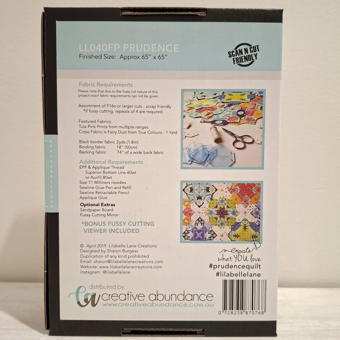 Prudence Fussy Cut Quilt | Pattern Booklet, EPP & Templates