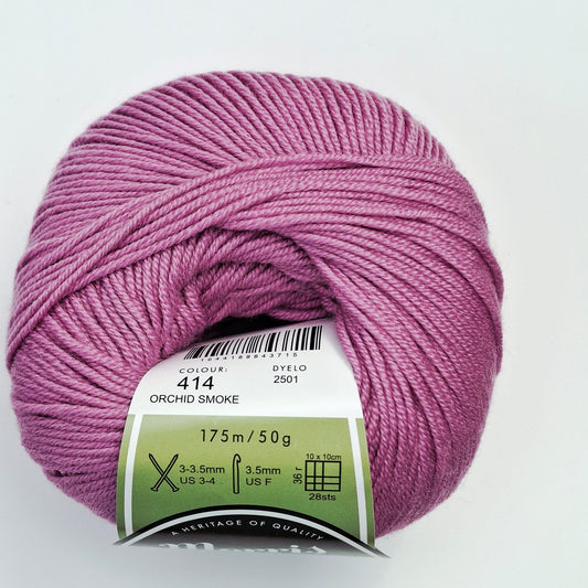 Morris & Sons Empire Wool 4 Ply - Orchid Smoke | Superfine Merino