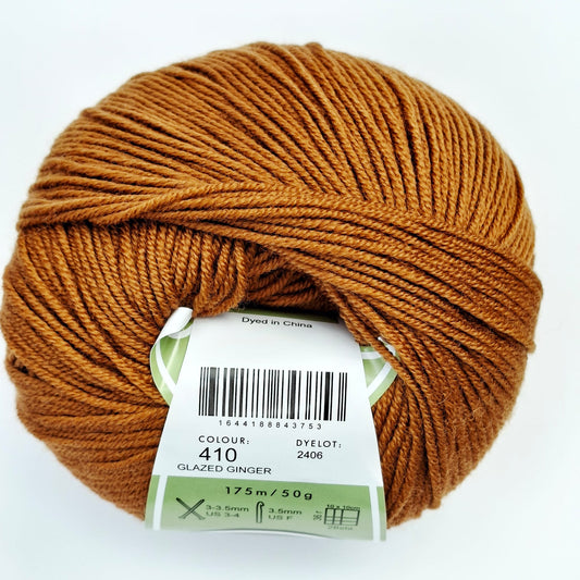 Morris & Sons Empire Wool 4 Ply - Glazed Ginger | Superfine Merino