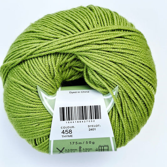 Morris & Sons Empire Wool 4 Ply - Thyme | Superfine Merino