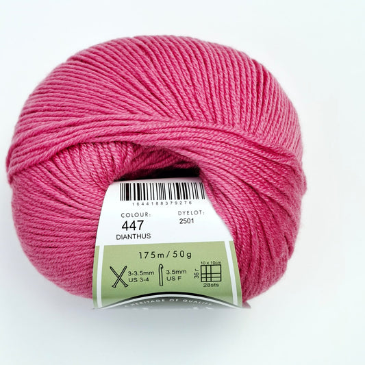 Morris & Sons Empire Wool 4 Ply - Dianthus | Superfine Merino